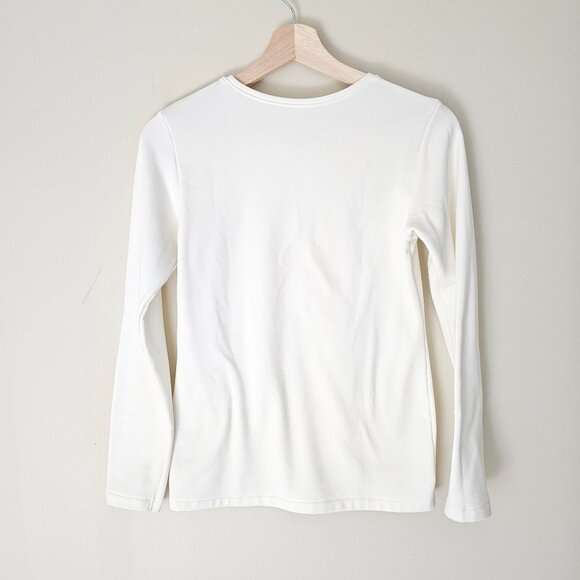 Uniqlo Heattech Ultra Warm Crew Neck Long Sleeve - 2024 - Off-White - Sz S - Picture 3 of 11